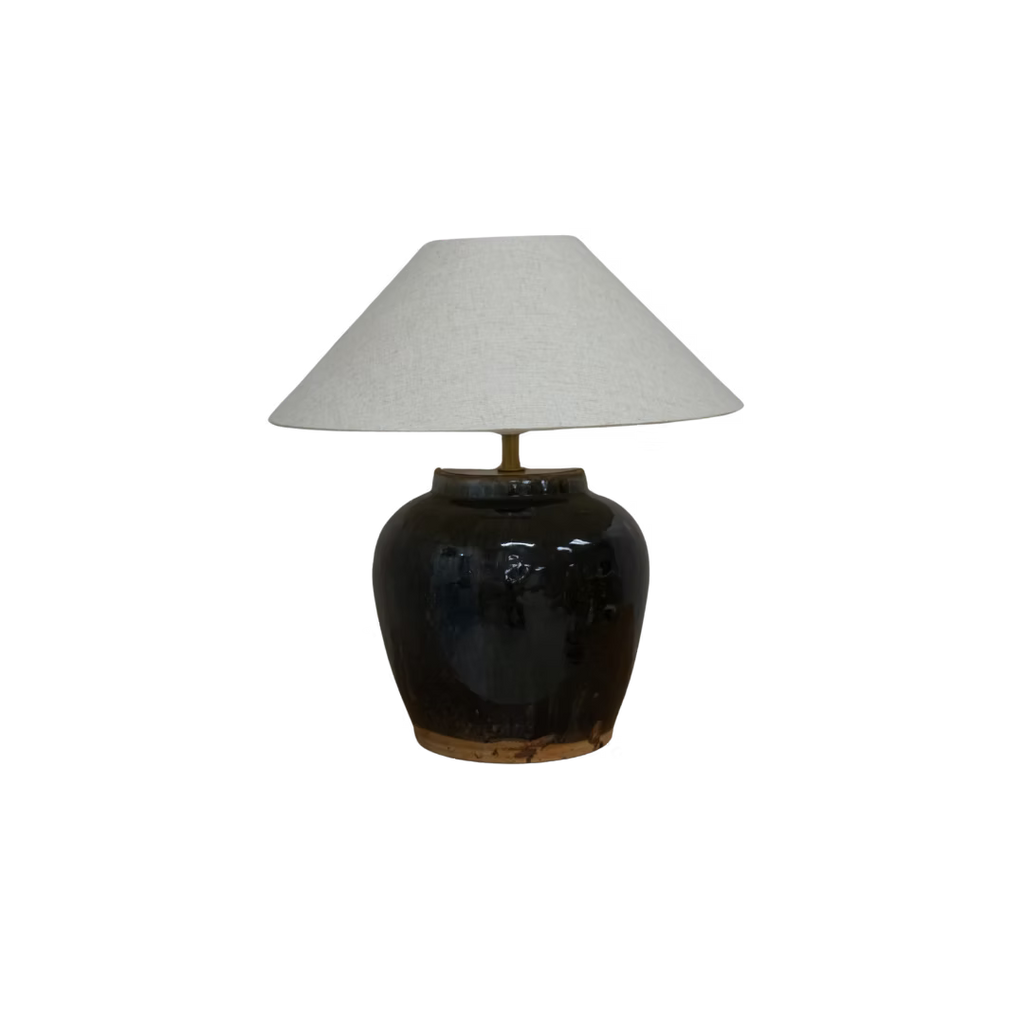 Glazed Vintage Pot Lamp image 0