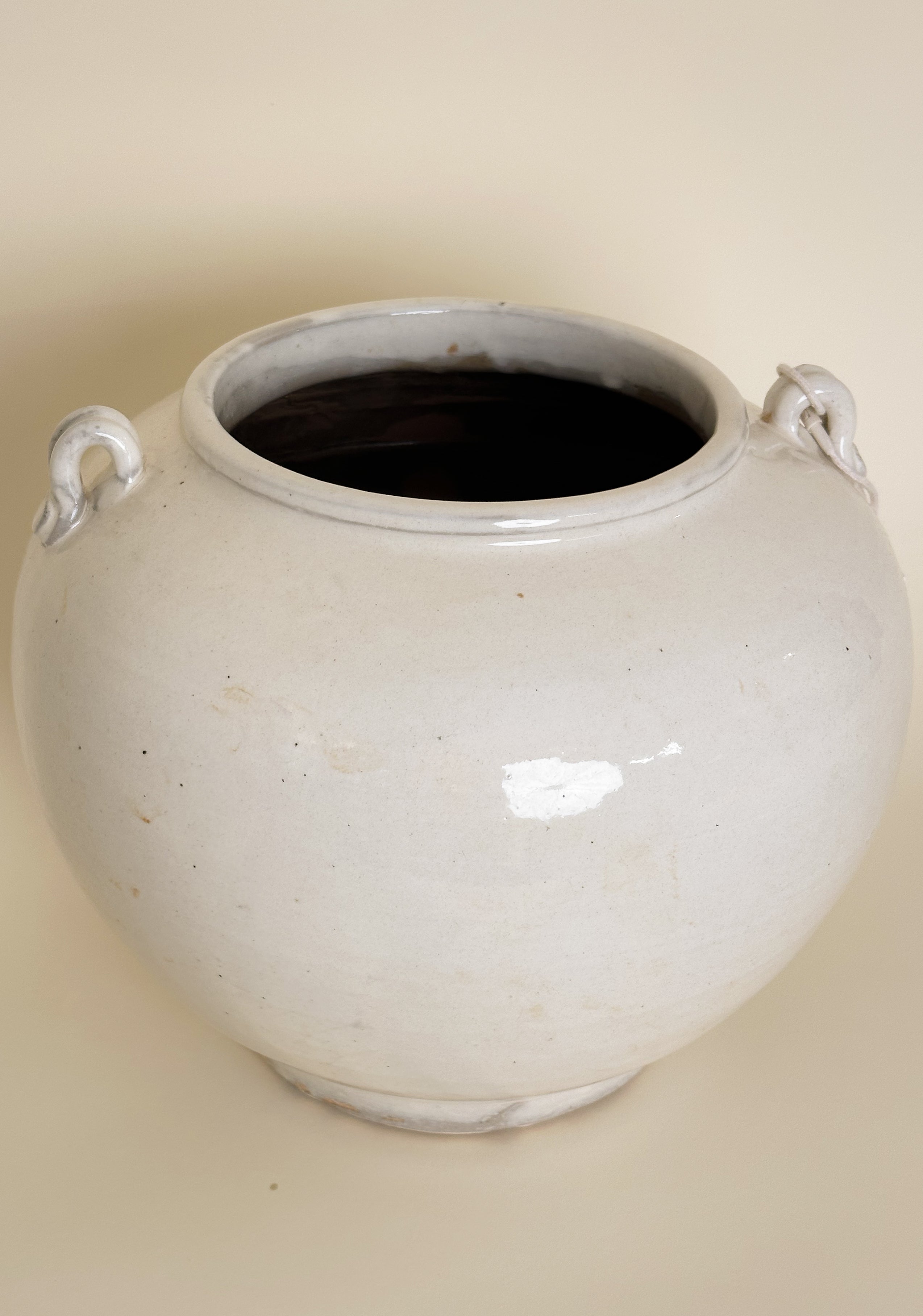 Cream Glazed Vintage Inspired Pot image 1