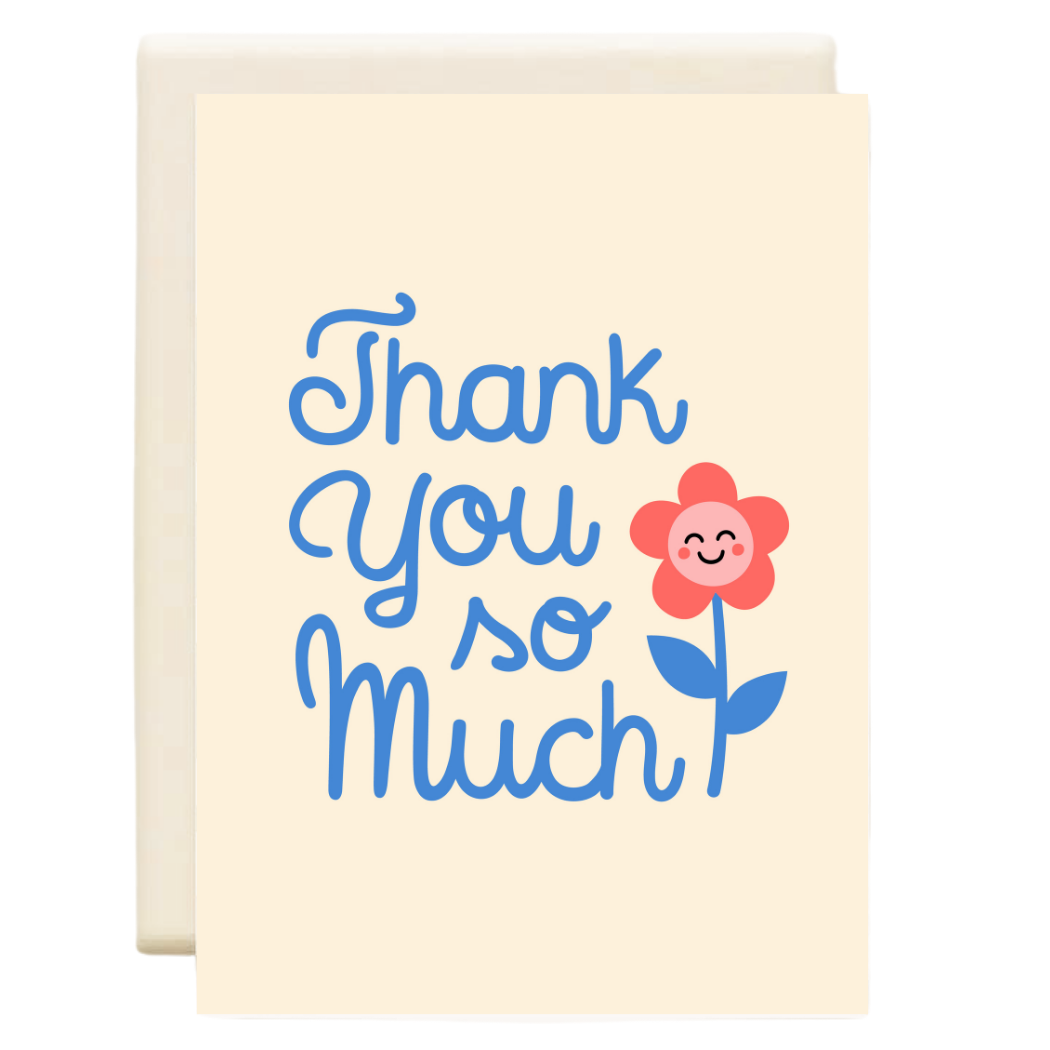 Thank You Happy Flower (Cream) | Thank You Card