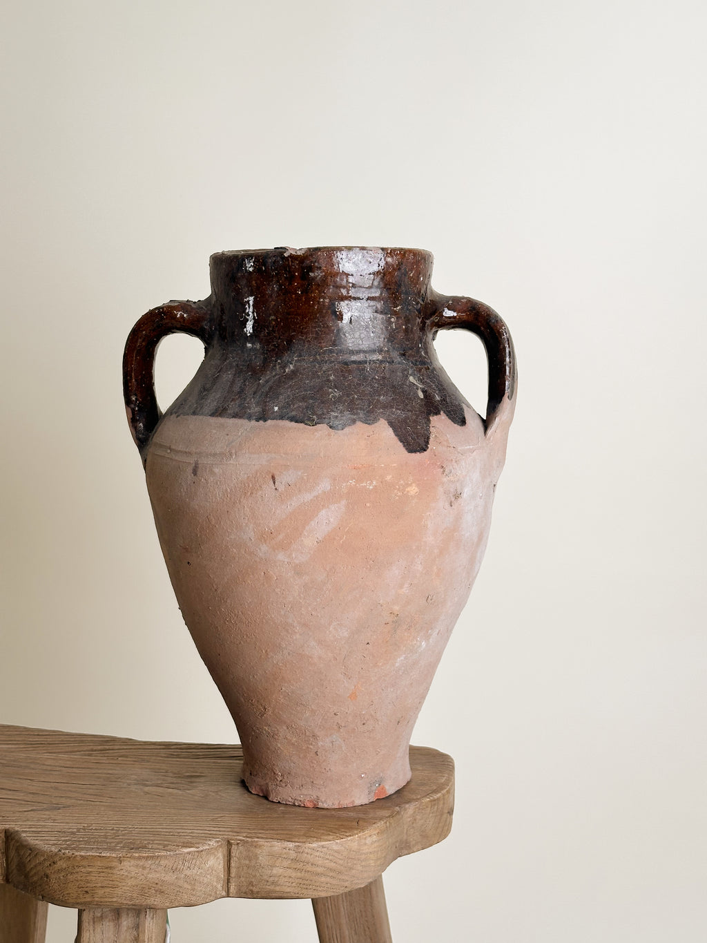 Semi Glazed Antique Turkish Pot image 1