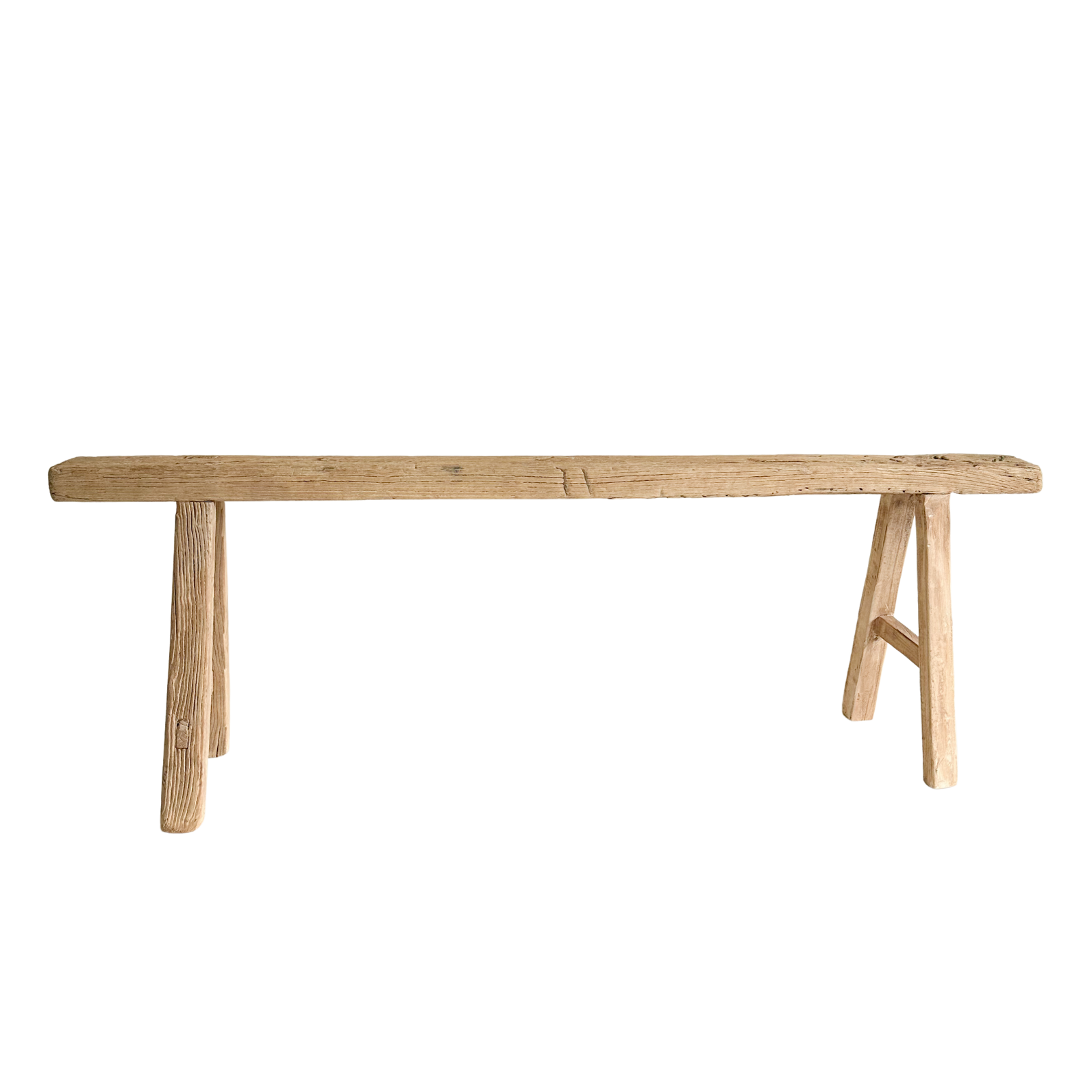 Elm Wood Skinny Bench image 0