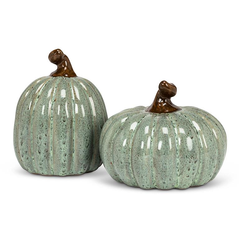Ceramic Pumpkin - Sage