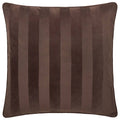 Regency Stripe Velvet Cushion Chocolate