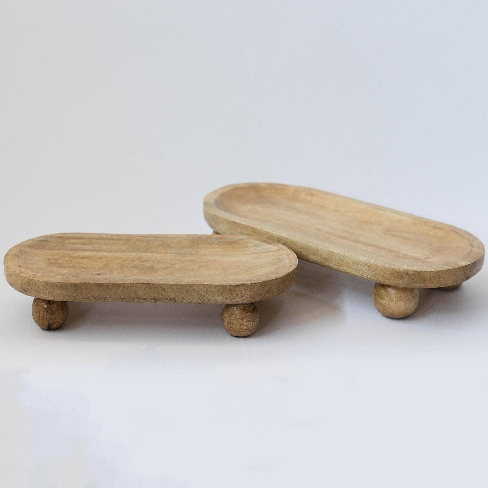 Wooden Tray Round Feet
