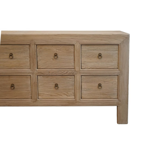 Ashford 10 Drawer Elm Wood Sideboard image 1