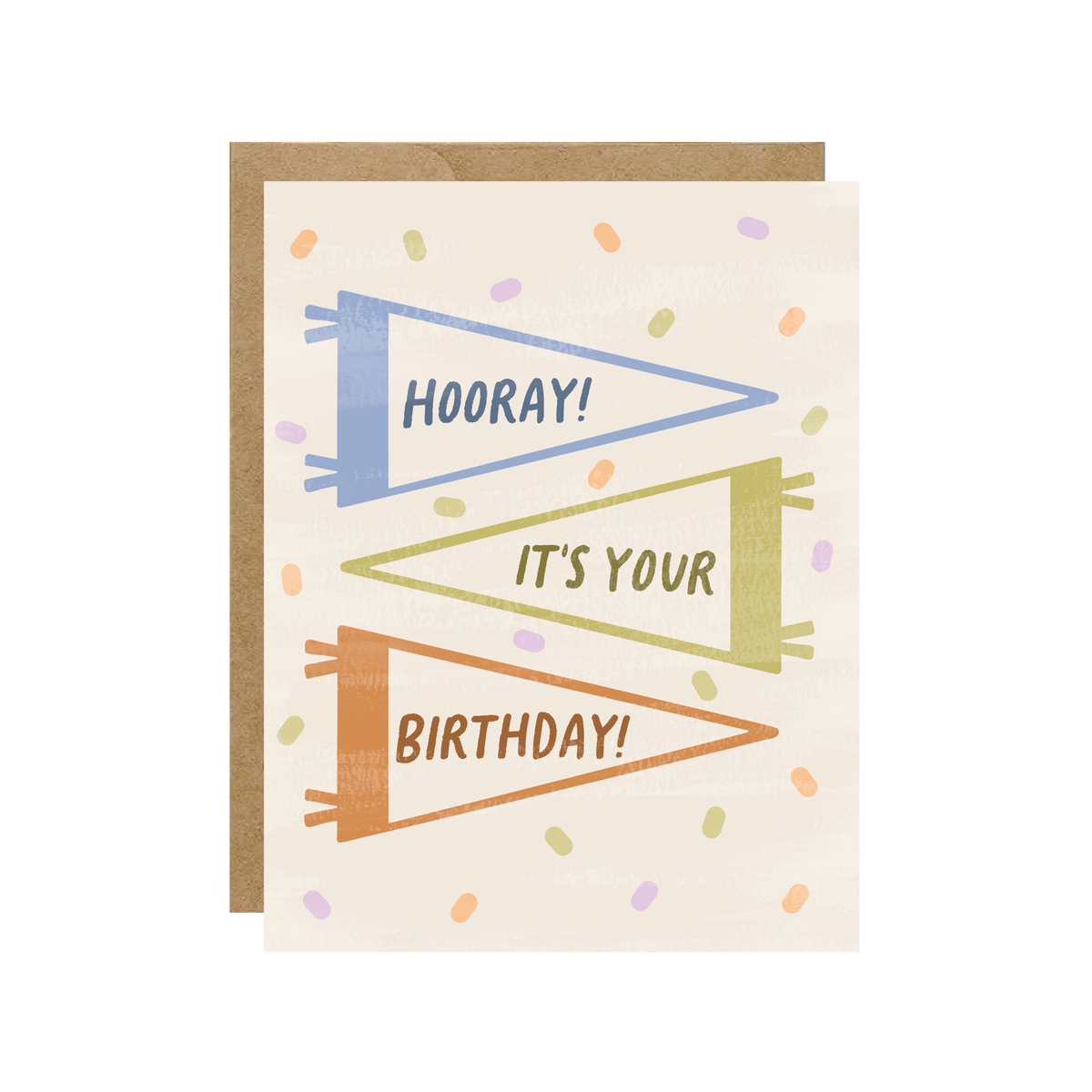 Hooray It's Your Birthday! - Pennant Confetti Card