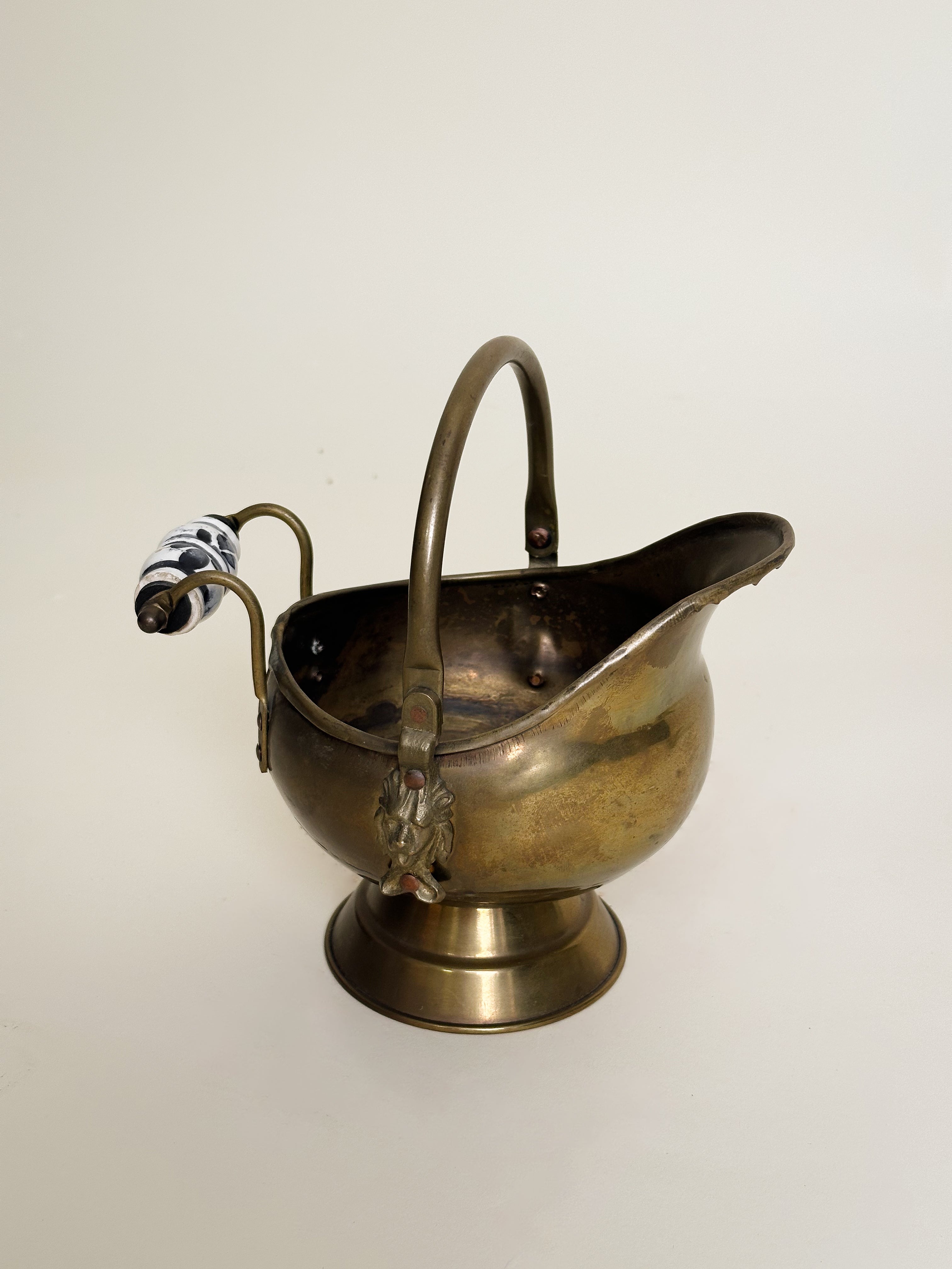 Vintage Brass Coal and Ash Shuttle image 1