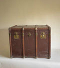 Antique French Leather Trunk image 0