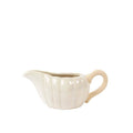 Pumpkin Shaped Stoneware Gravy Boat White
