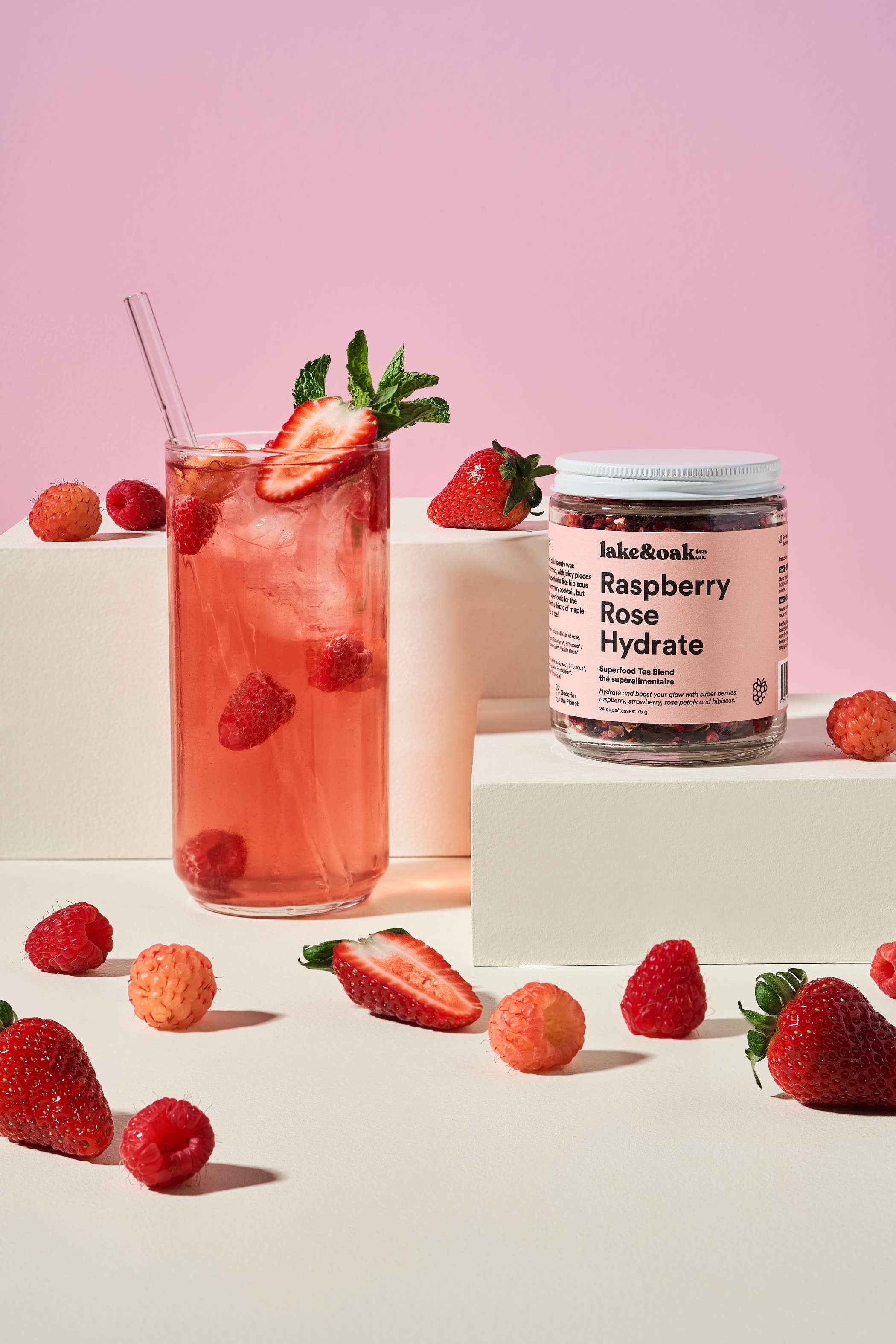 Raspberry Rose Hydrate - Superfood Tea Blend – NORTH + ROSE