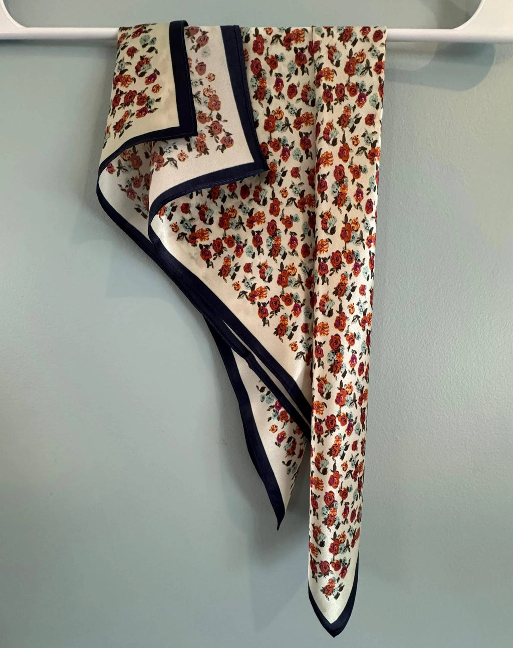 Vintage Rose Silk Scarf | 100% Mulberry Silk