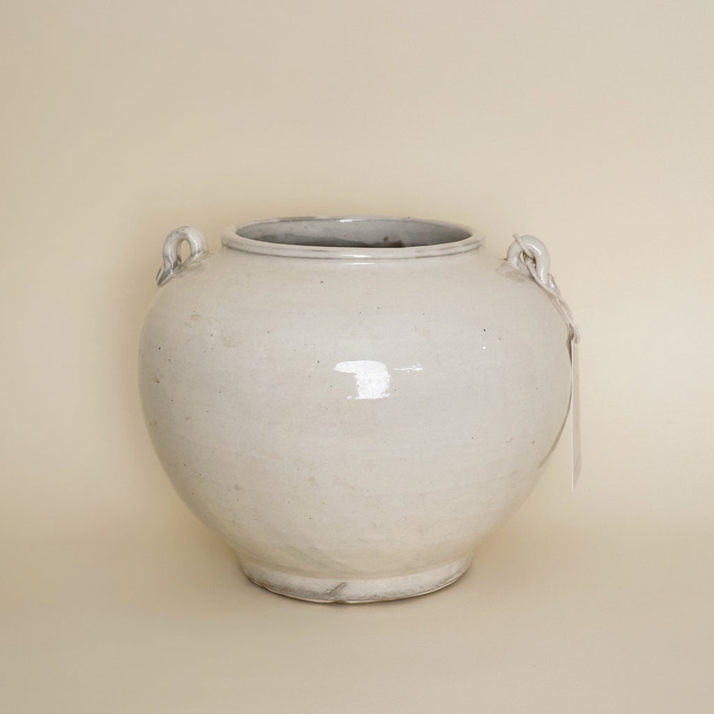 Cream Glazed Vintage Inspired Pot image 0