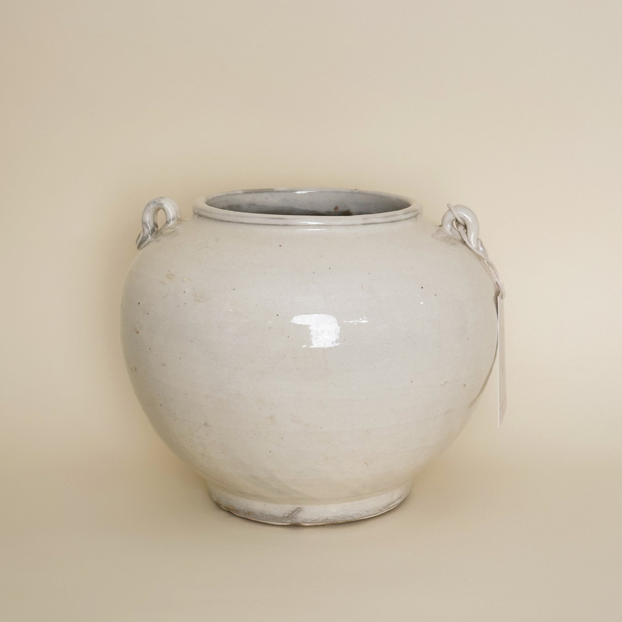 Cream Glazed Vintage Inspired Pot image 0
