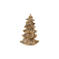 Antique Gold Finish Resin Fir Tree - 3 inches