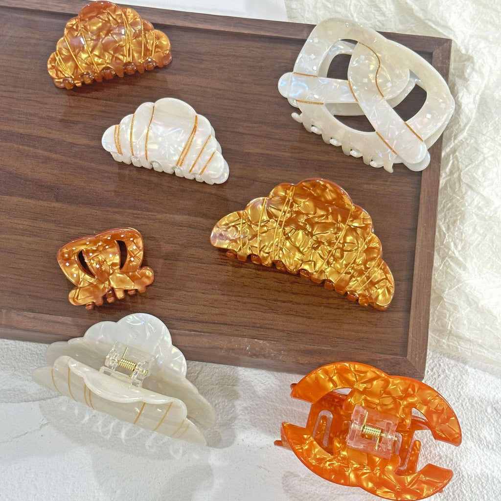 Croissant Pretzel Hair Claw Clip | Picnic Bakery Style