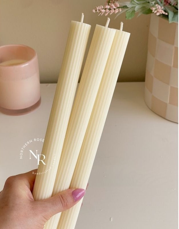 Clara Pinstripe Taper Candle image 3
