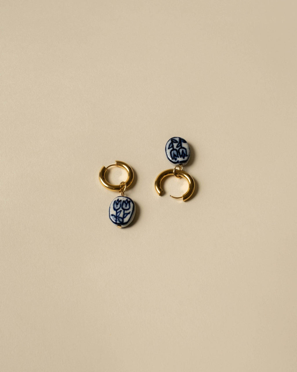 Chloe Tulip Porcelain Bead Hoops