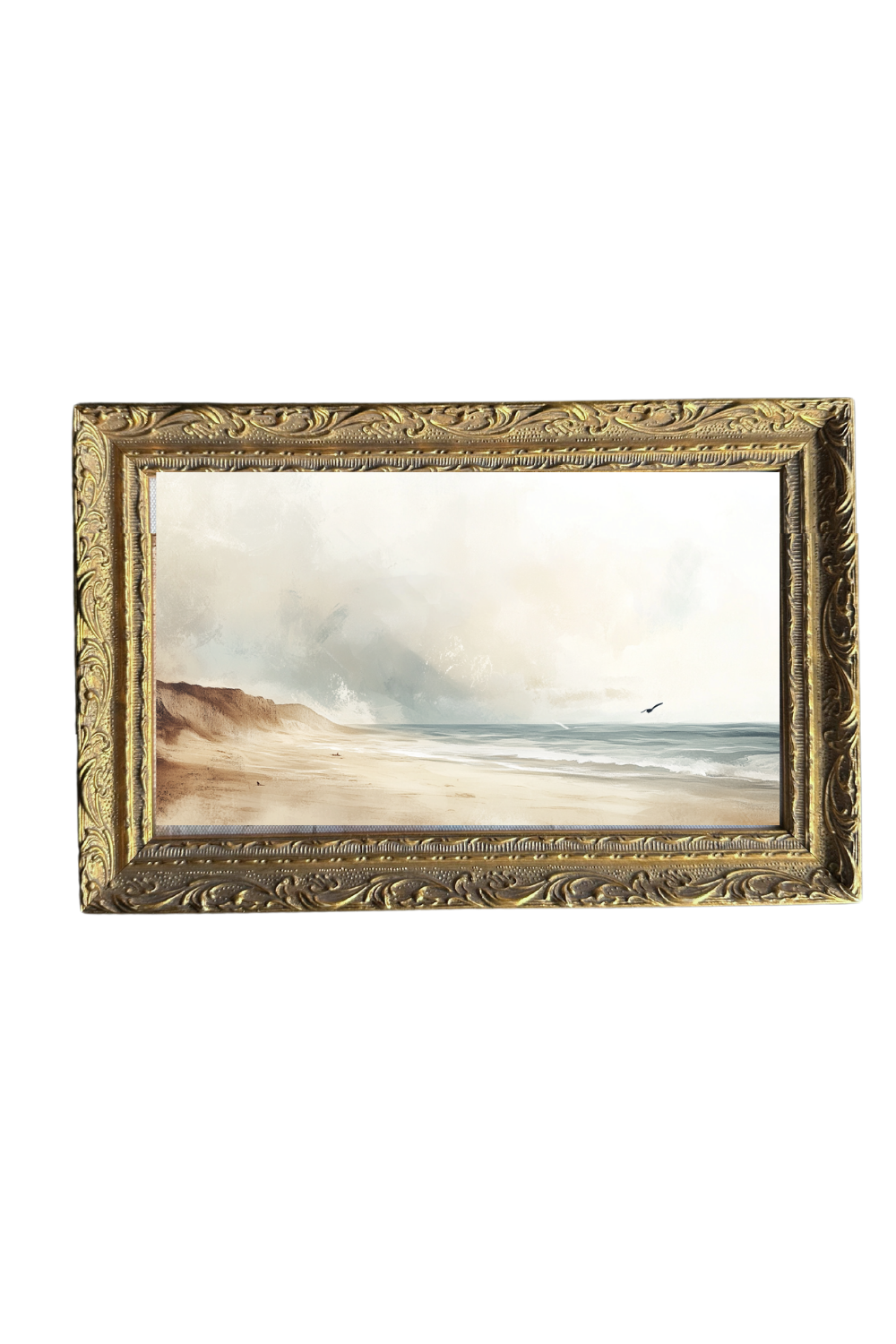 Vintage Seaside | French Brass Inspired Gold Mould Framed Art