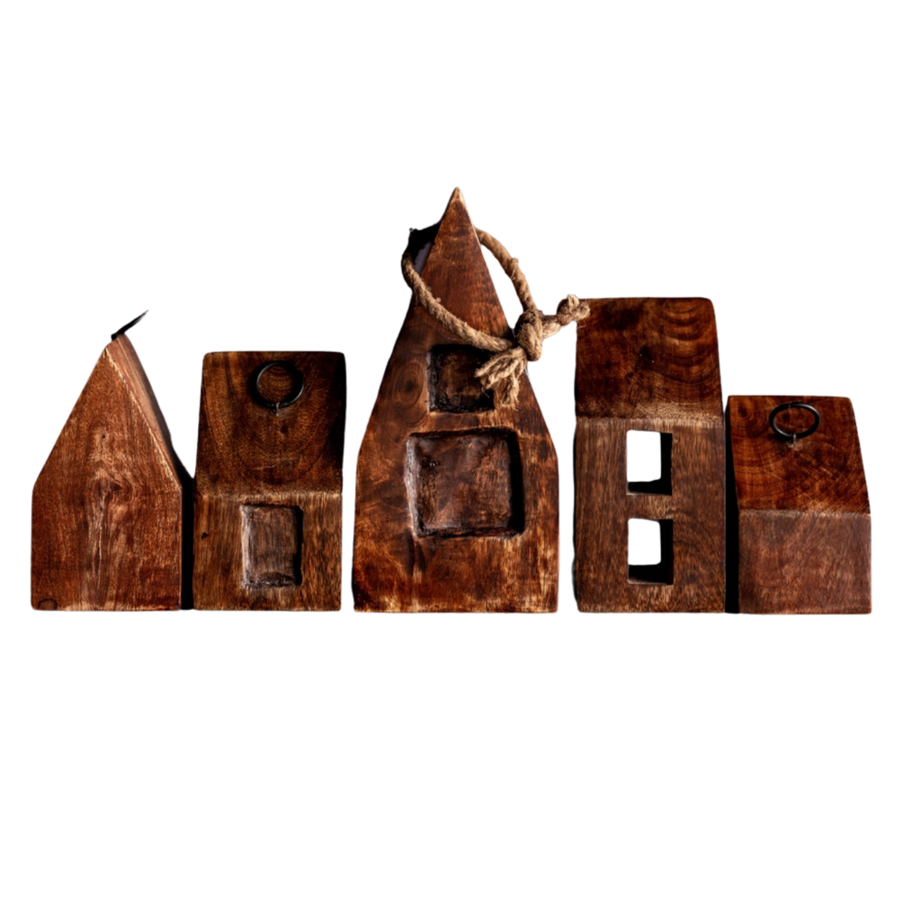Vintage Wood Christmas Houses image 0