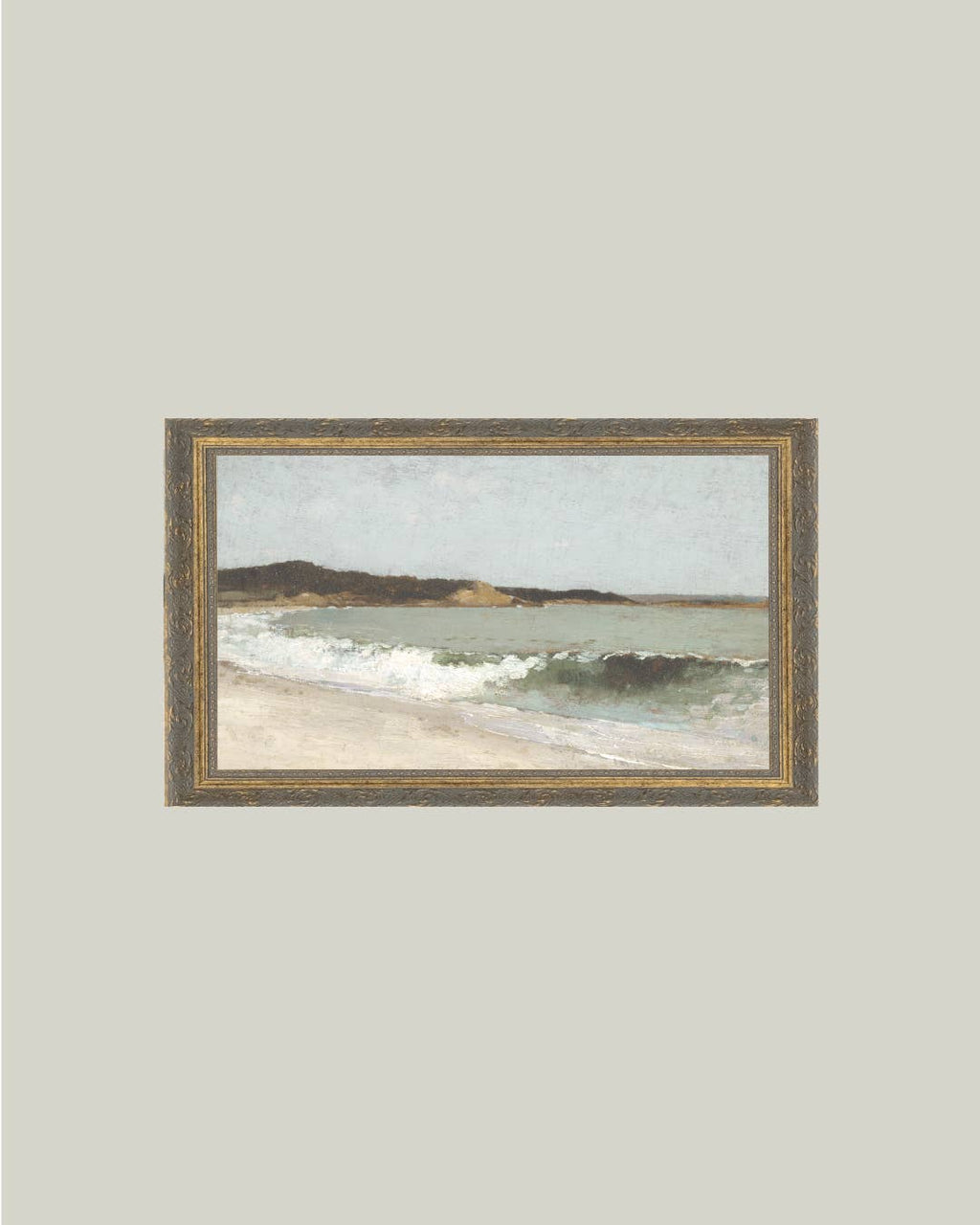 Beach Landscape Framed Antique Art