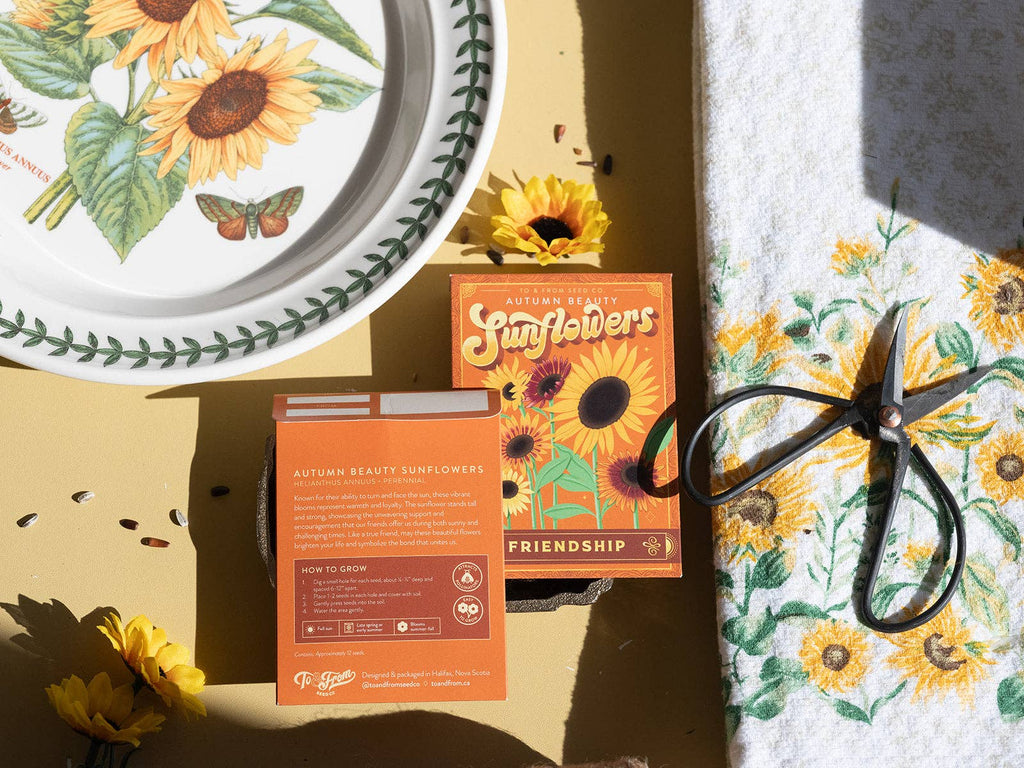 Seed Packet - Sunflowers (Friendship) - Gold Foil
