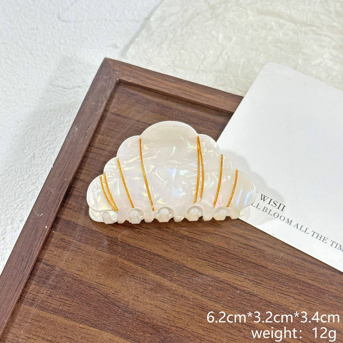 Croissant Pretzel Hair Claw Clip | Picnic Bakery Style
