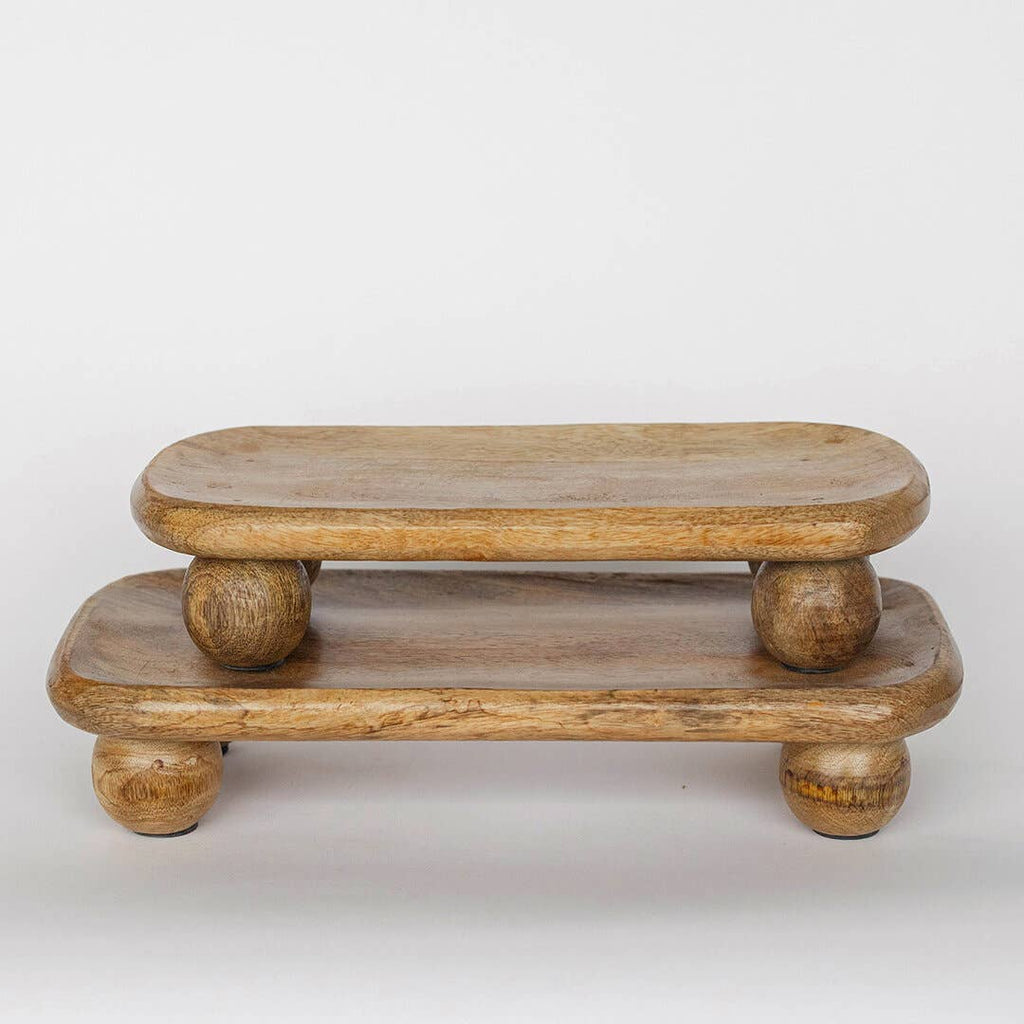 Wooden Tray Round Feet
