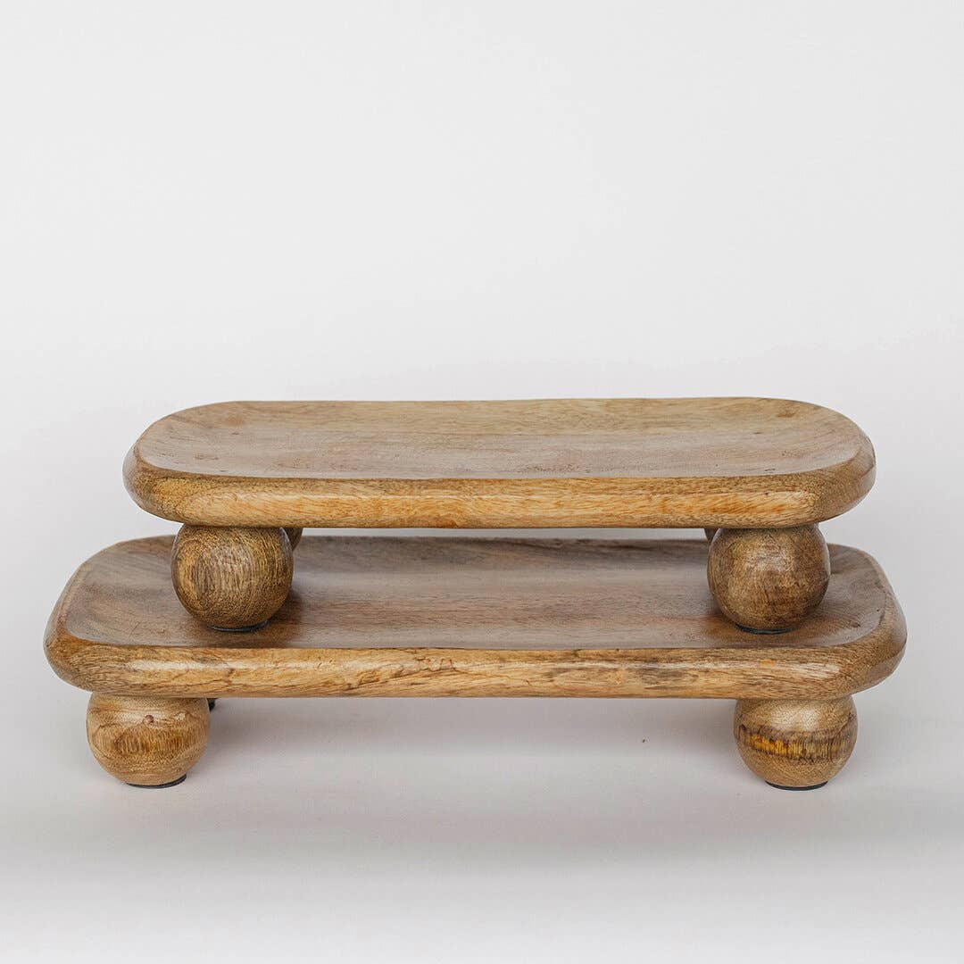 Wooden Tray Round Feet