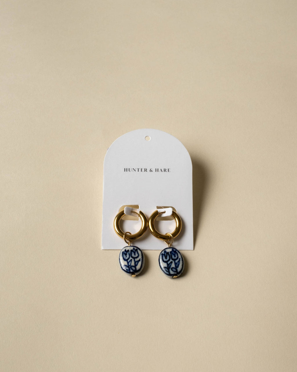 Chloe Tulip Porcelain Bead Hoops