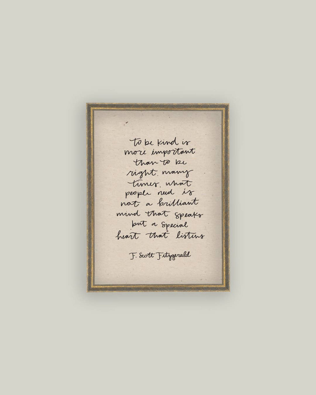To Be Kind Framed Antique Print