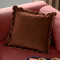 Lil Scallop Velvet Cushion Chestnut/Slipper