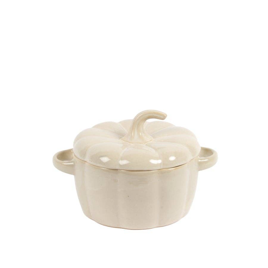 Pumpkin Covered Casserole Dish Small Stone