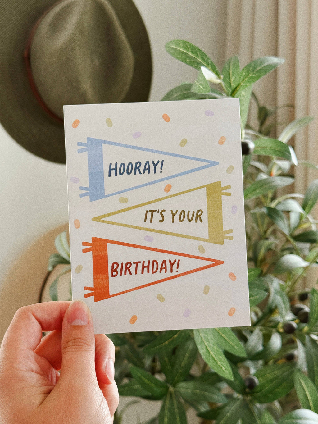 Hooray It's Your Birthday! - Pennant Confetti Card