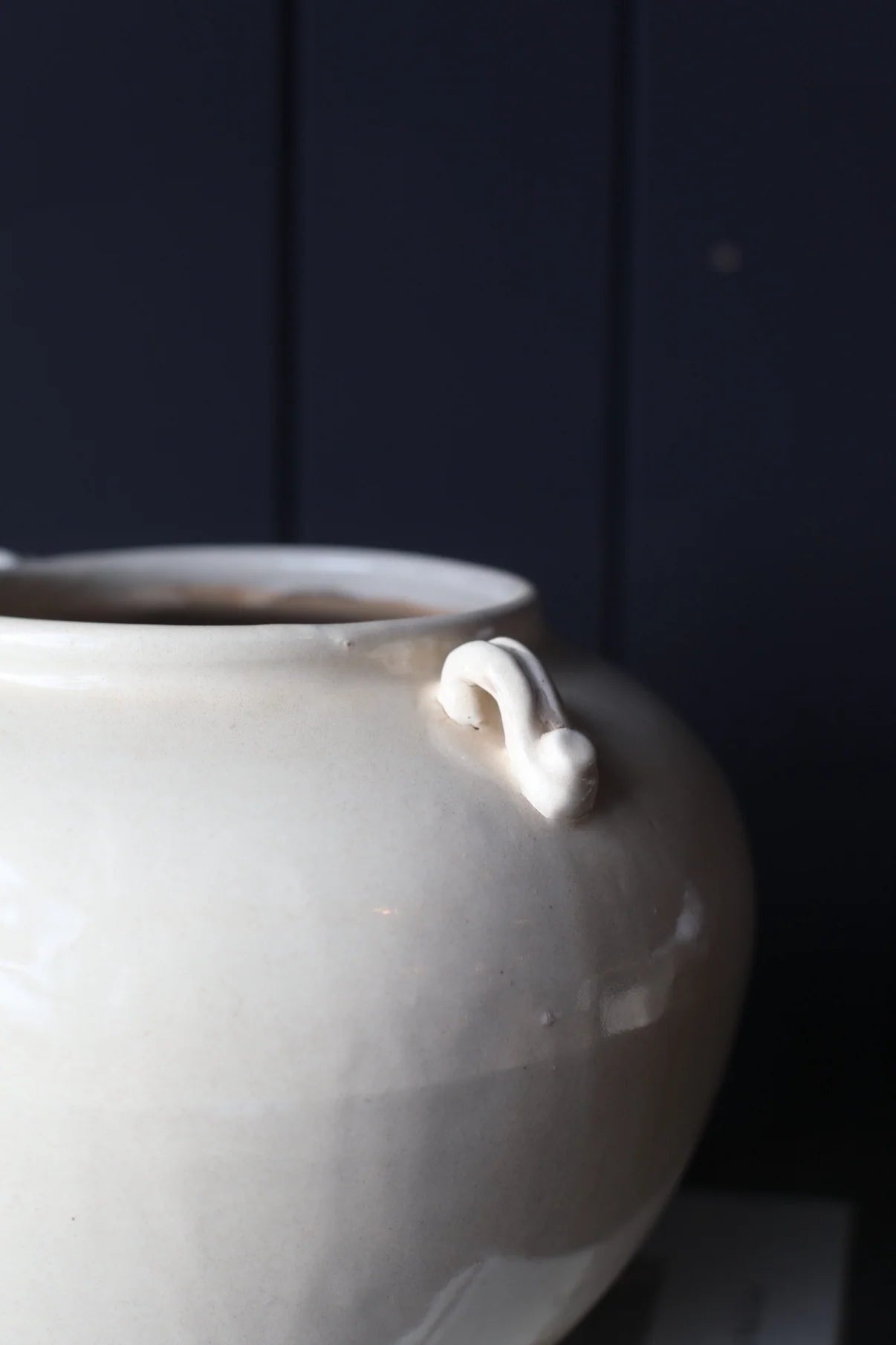Cream Glazed Vintage Inspired Pot image 3