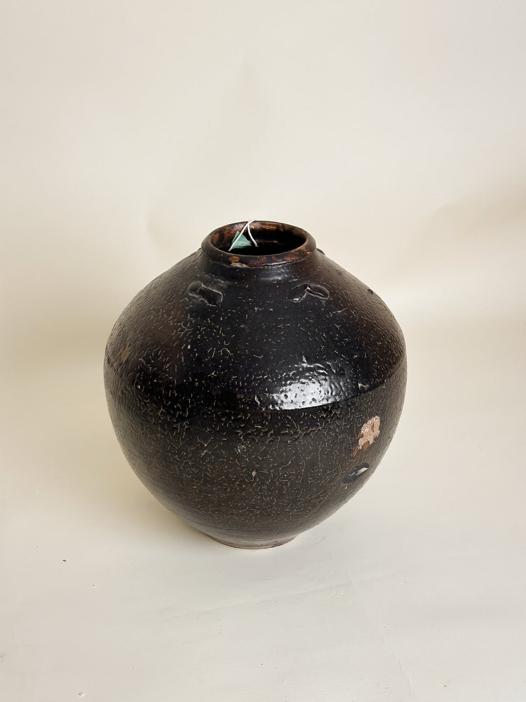 Glazed Brown Vintage Pot image 0