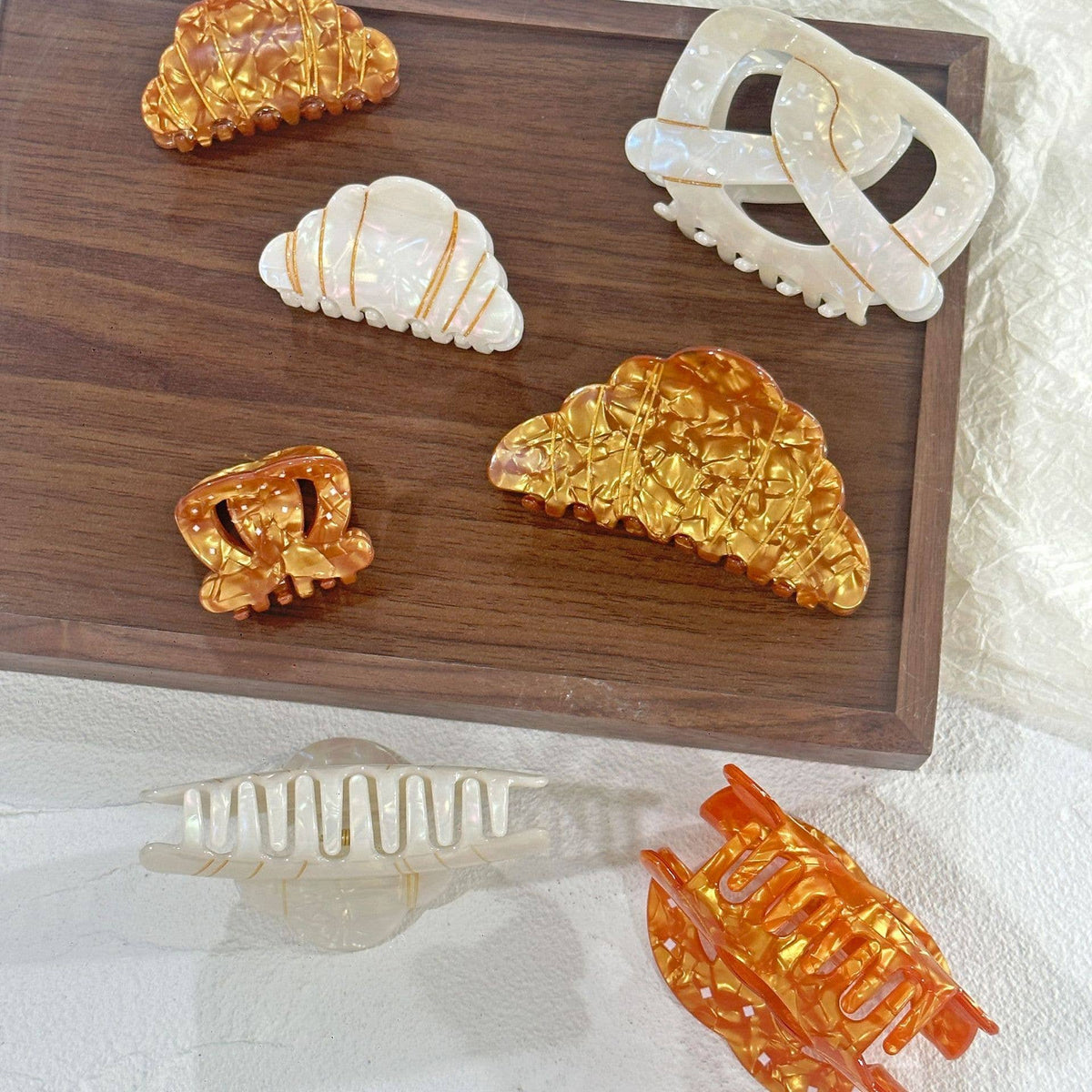Croissant Pretzel Hair Claw Clip | Picnic Bakery Style