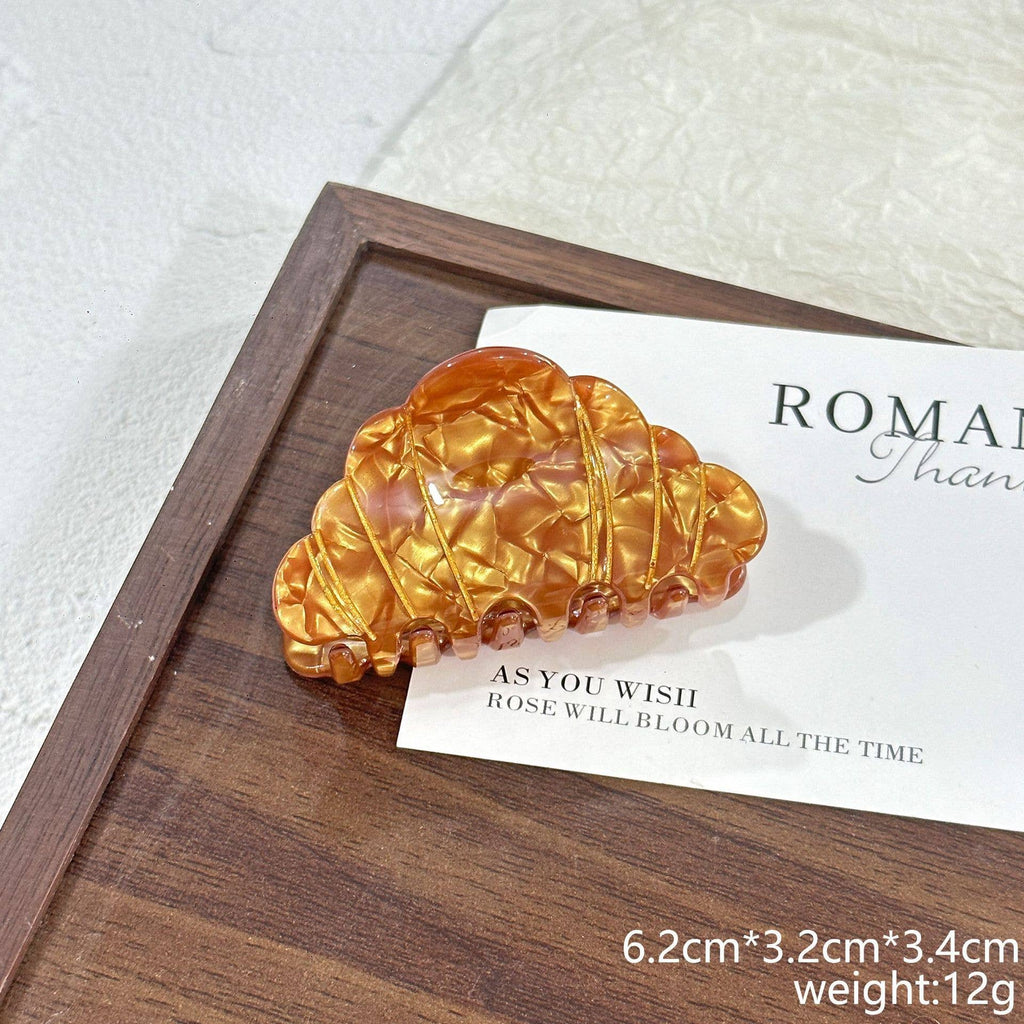 Croissant Pretzel Hair Claw Clip | Picnic Bakery Style