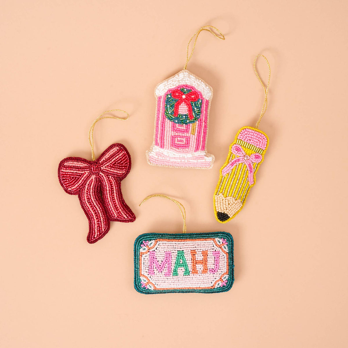 Handcrafted Beaded Ornament-Pencil