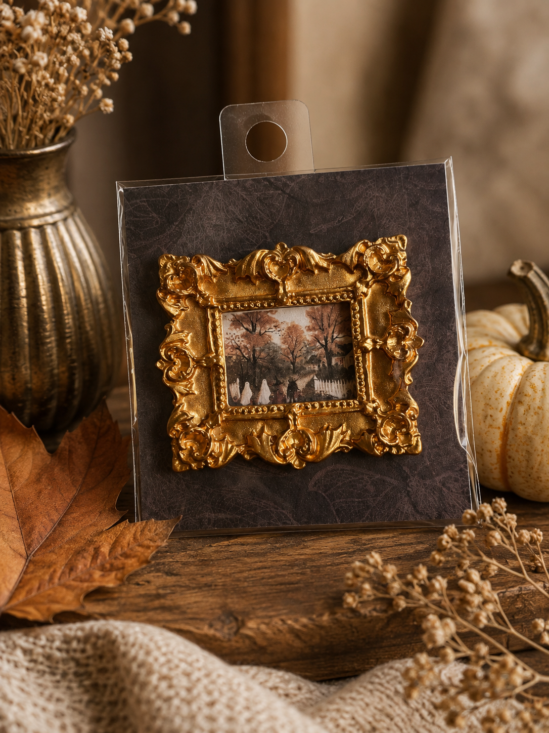 Vintage Trick-or-Treaters Miniature Framed Magnet - 002