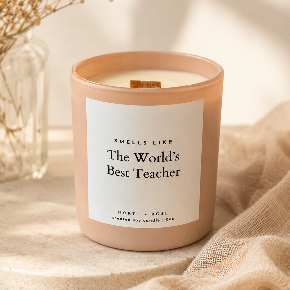 World's Greastest  Teacher Gift Candle