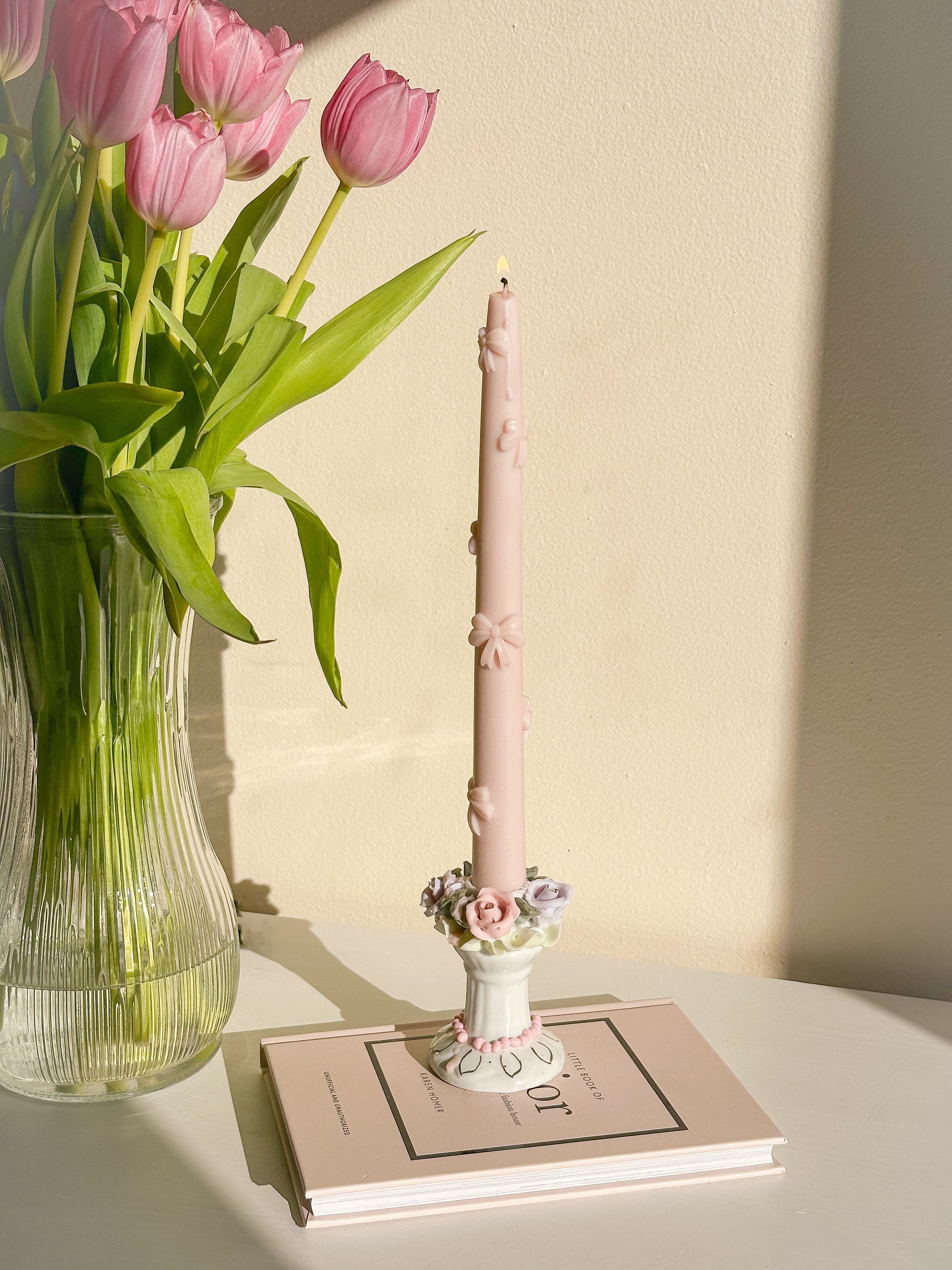 Bow Taper Candle image 0