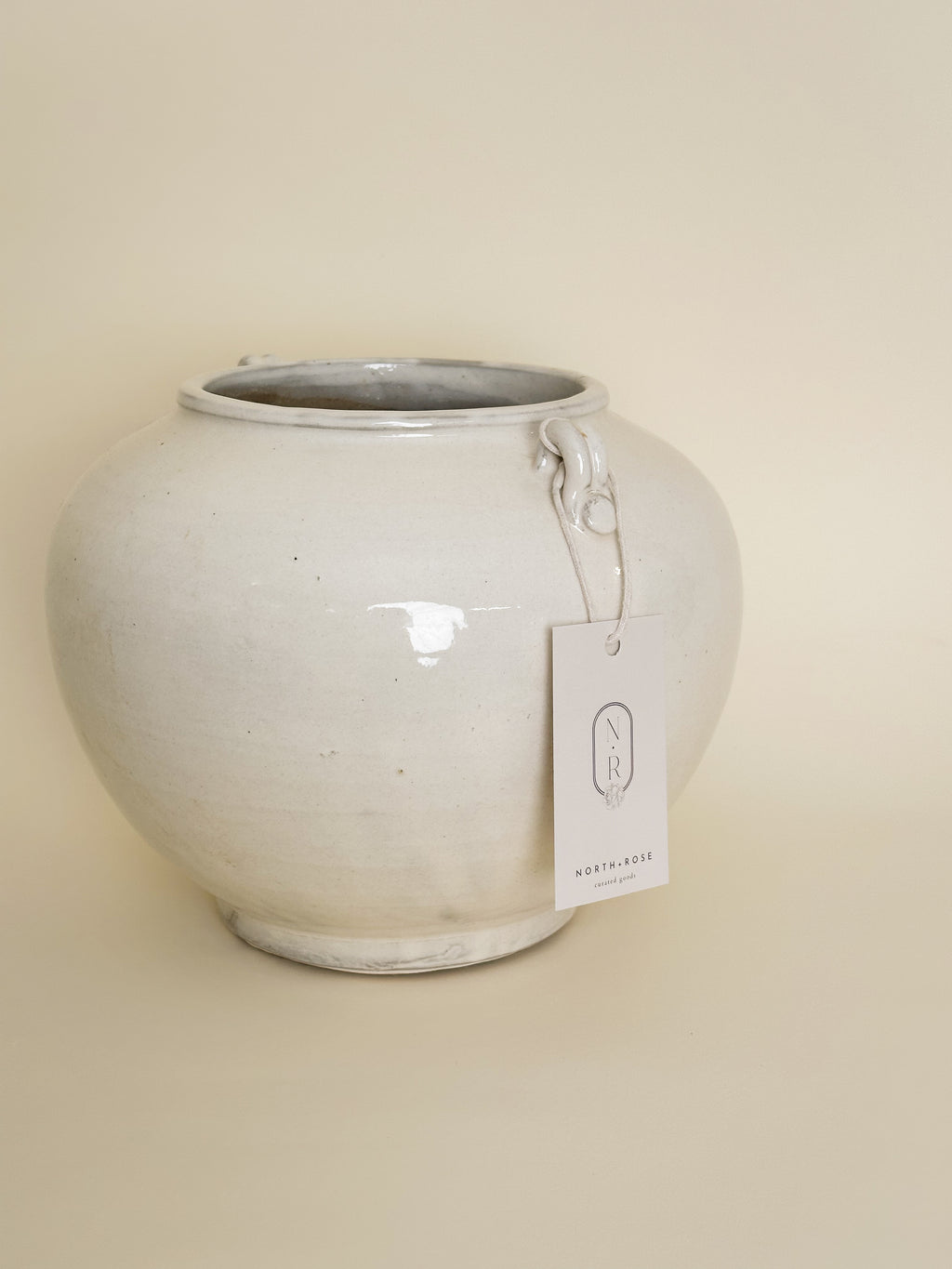 Cream Glazed Vintage Inspired Pot image 2