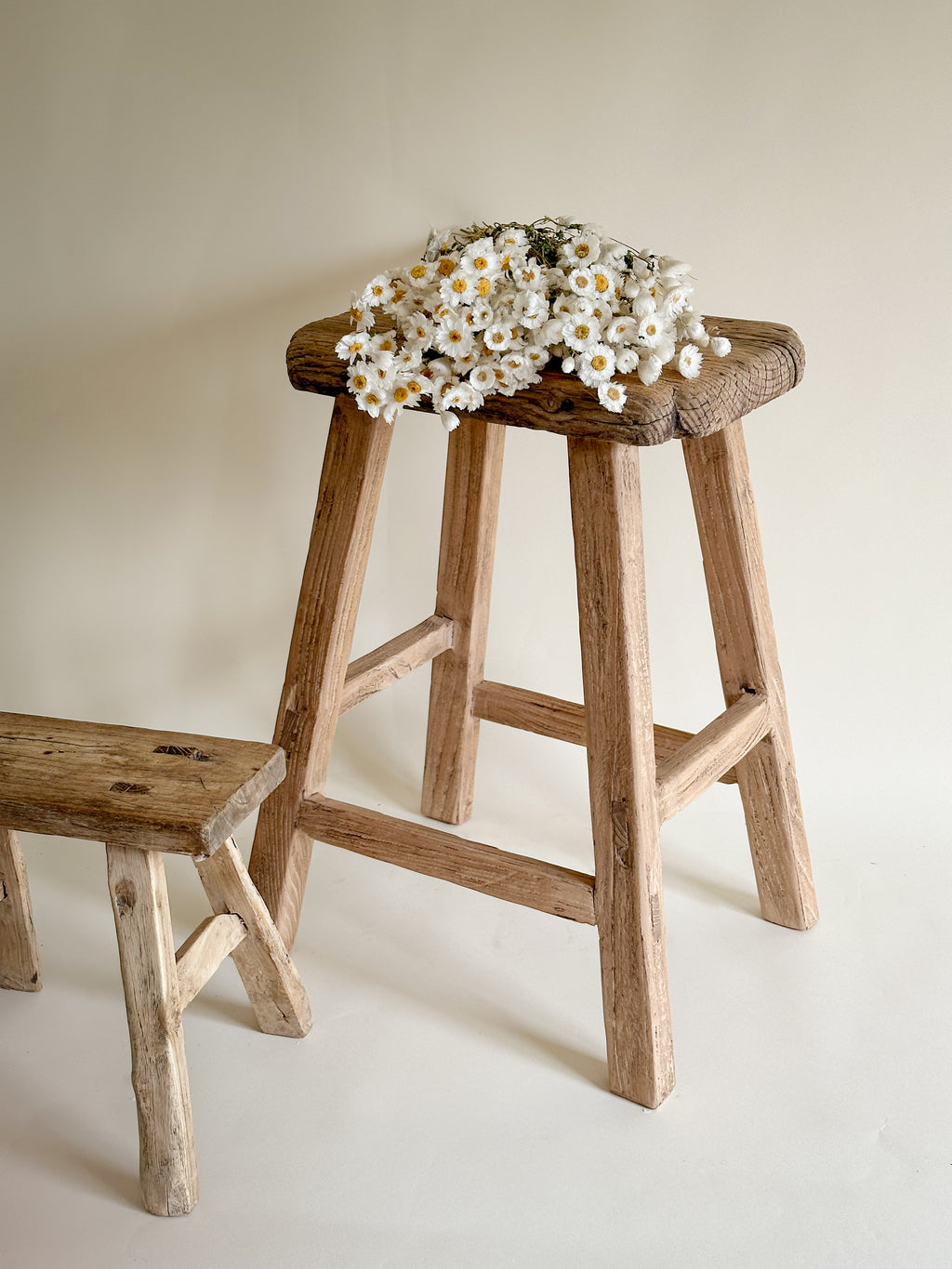 Elm Wood Stool image 1