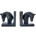 Hand Carved Horse Book Ends image 0