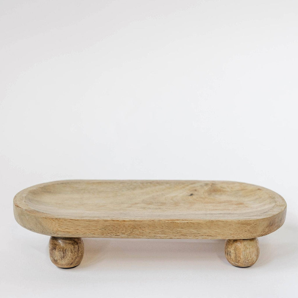 Wooden Tray Round Feet