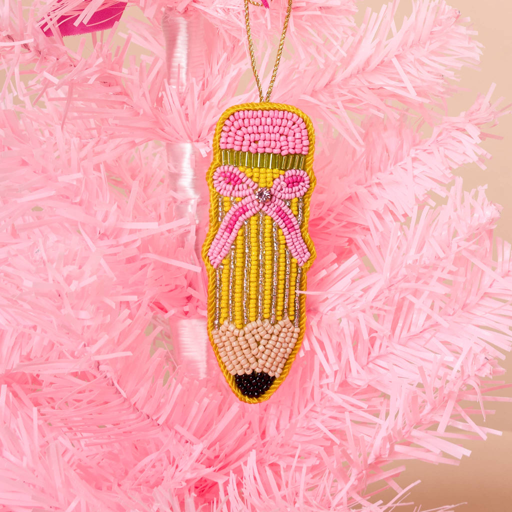 Handcrafted Beaded Ornament-Pencil