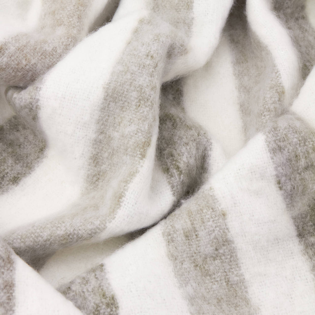 Beechwood Woven Stripe Throw Heath