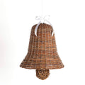 Unpeeled willow bell with white ribbon