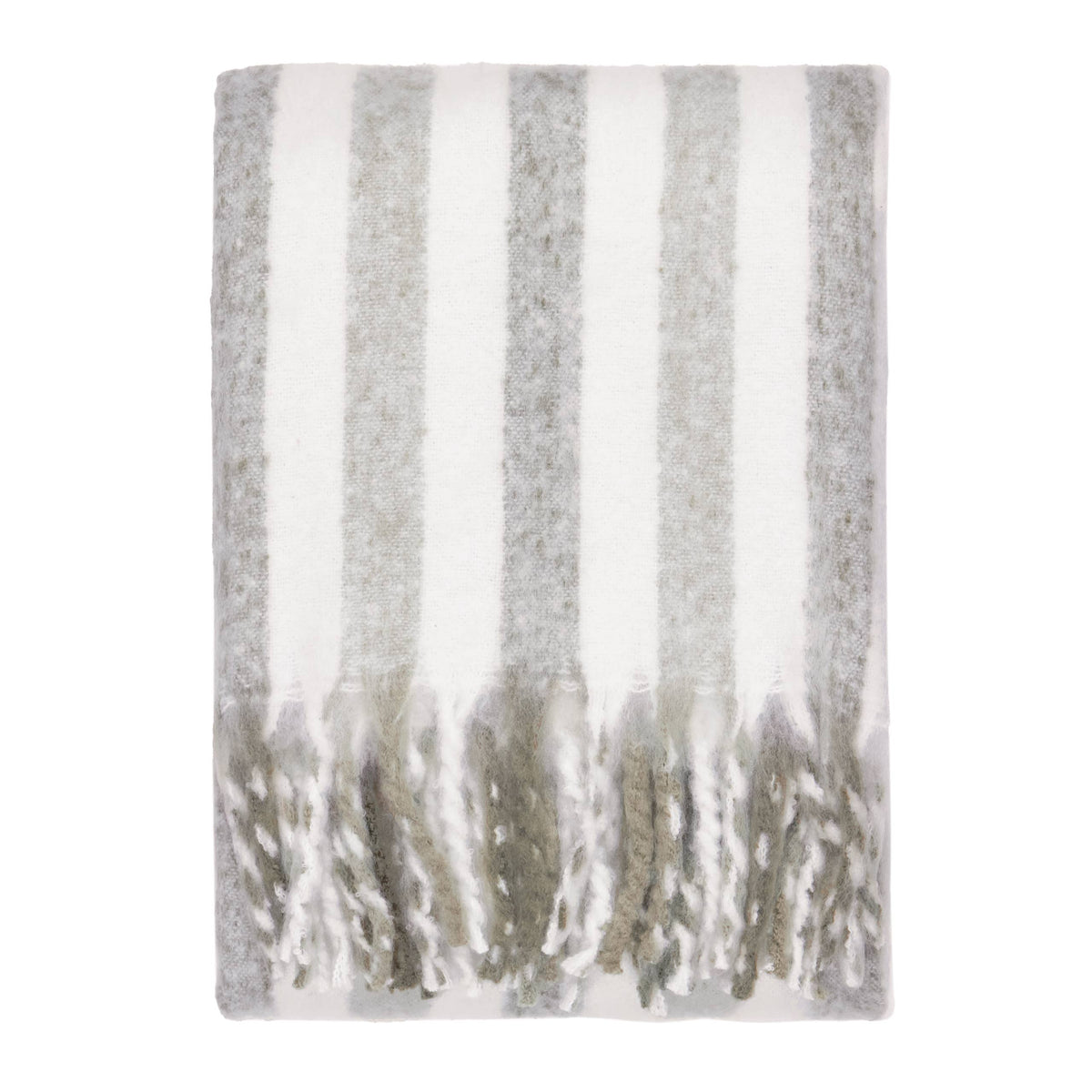 Beechwood Woven Stripe Throw Heath