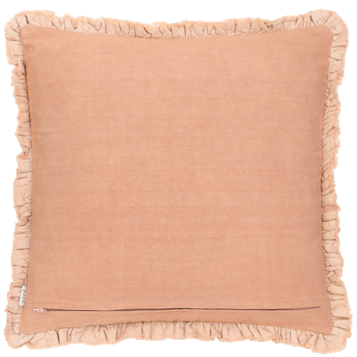 Washed Cotton Velvet Cushion Cover Cashew
